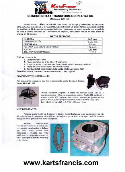 CARTA INFORMACION KIT CONVERSION ROTAX KART 140cc.jpg (912.35 KiB) Visto 8949 veces CARTA INFORMACION KIT CONVERSION ROTAX KART 140cc.jpg